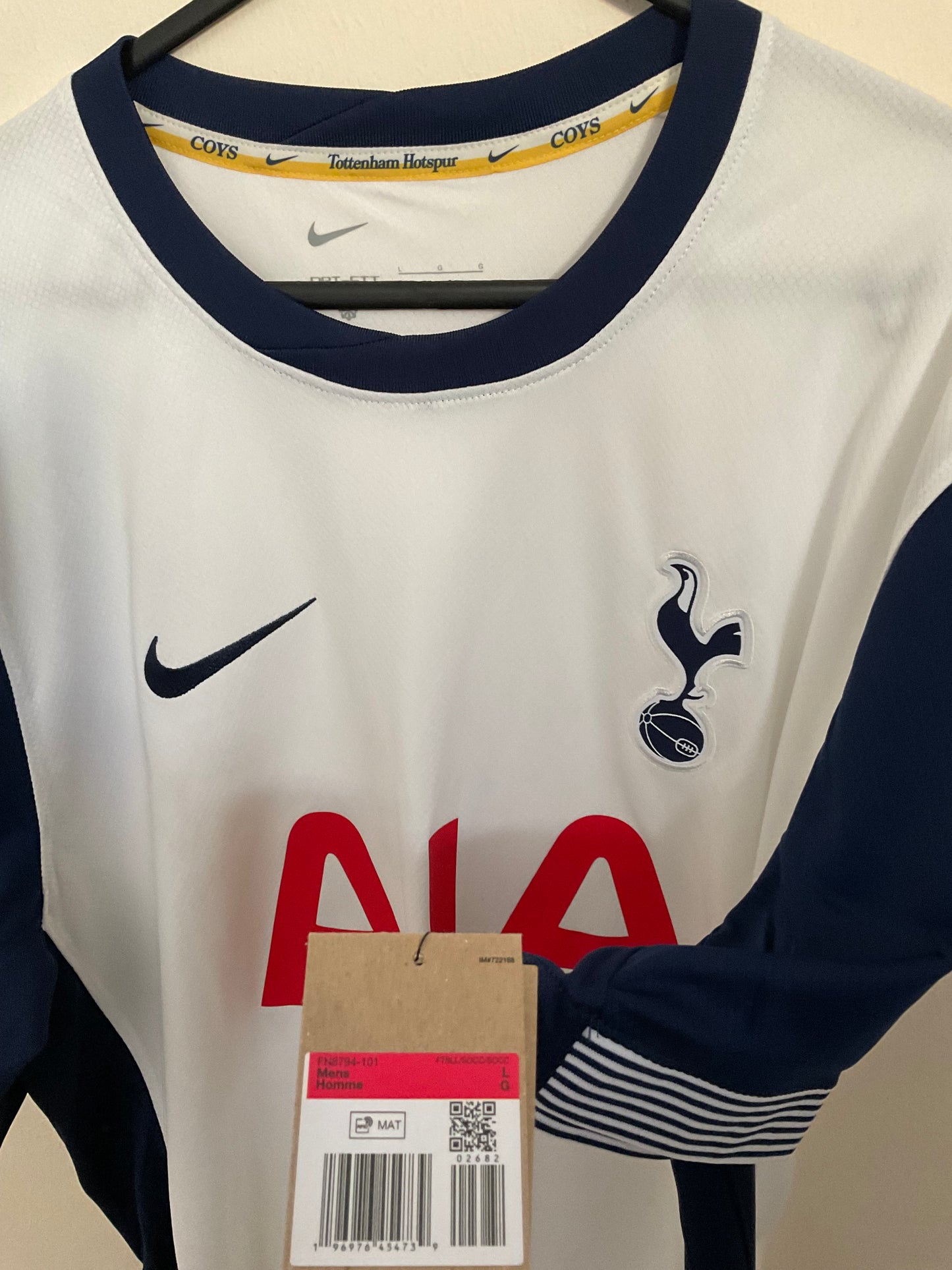TOTTENHAM HOTSPUR 2024-25 HOME SHIRT - Men’s Large (BNWT)
