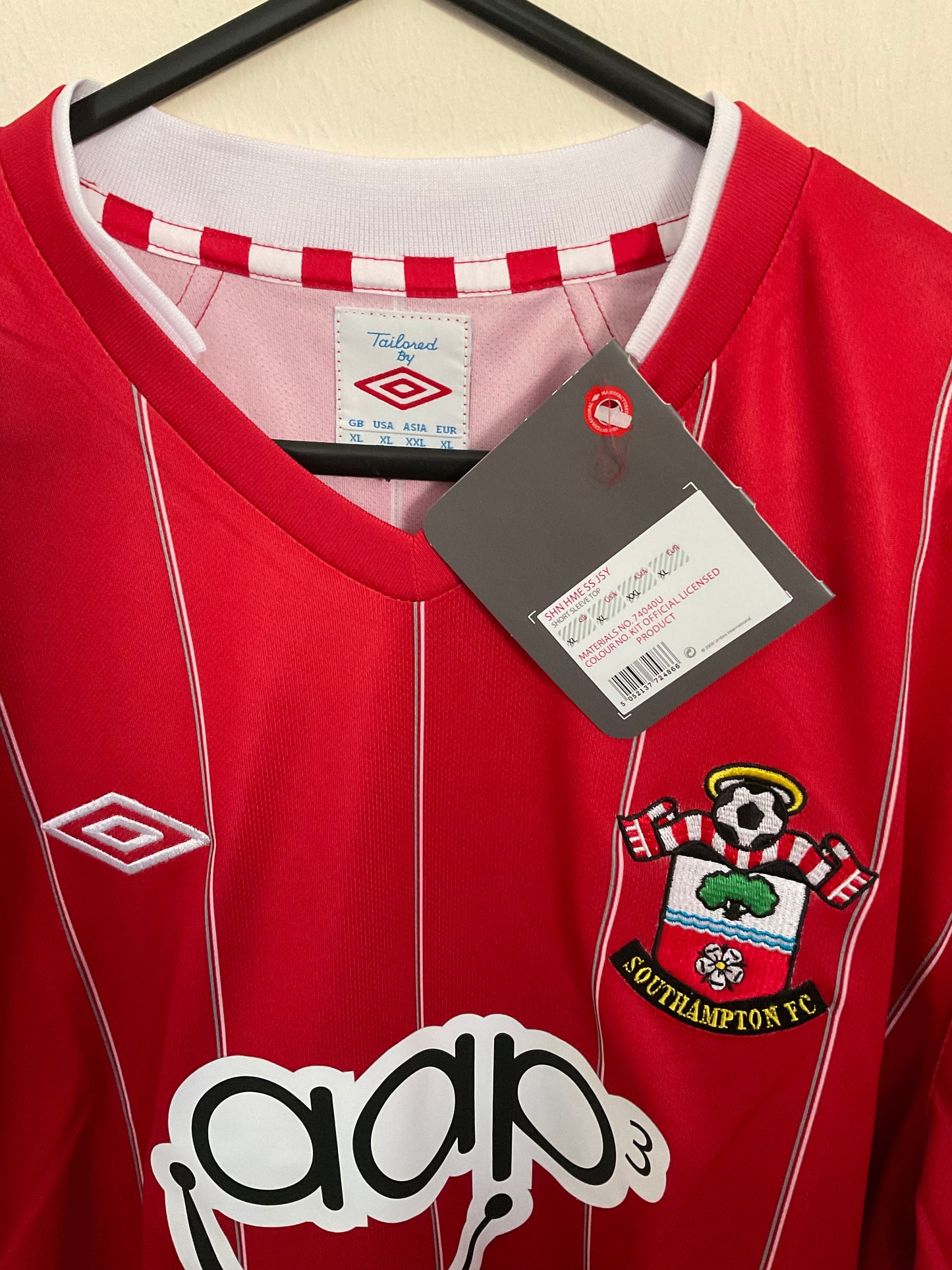 SOUTHAMPTON 2012-13 HOME SHIRT - Men’s Extra Large (BNWT)